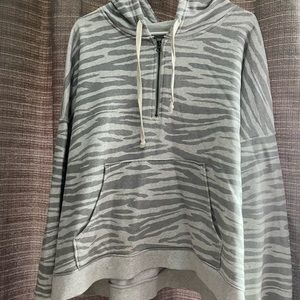 zebra print pullover